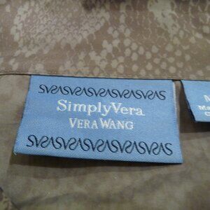 VERA WANG ANIMAL GREYISH PRINT LIGHT PARKA/JACKET SIDE POCKETS STRING ON WAIST M